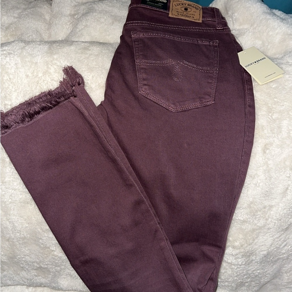 Lucky Brand Purple Ankle Cropped Jeans - Picture 2 of 4